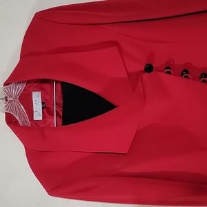 Red and black suit